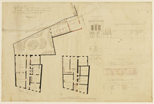 216317 Plattegronden van de begane grond en eerste verdieping van het huis Plompetorengracht 22 te Utrecht; met ...